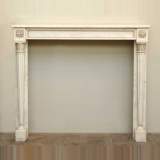 Antique Semi-Statuary Marble Mantel with Detached Columns