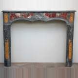 Antique 18th century Provencal two tone marble mantel