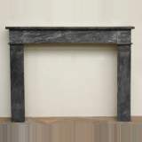 Antique Turquin Grey marble mantel with engravings