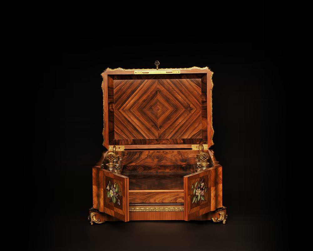 Maison TAHAN and Julien-Nicolas RIVART (1802-1867) - Perfume box decorated  with porcelain marquetry-2