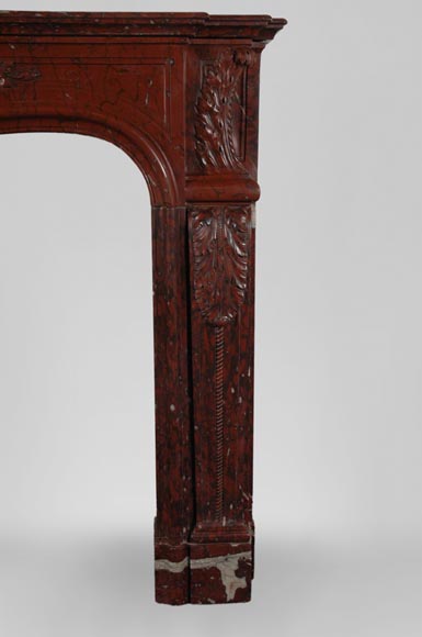 19th Century red Griotte marble mantel-3