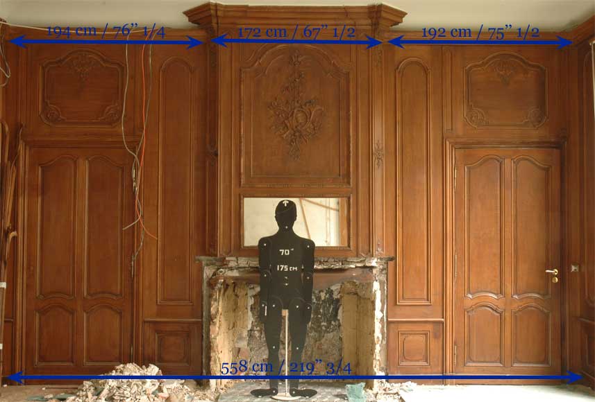 antique oak paneled room from the beginning of the 20th century