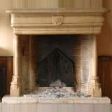 Exceptional Gothic stone mantel