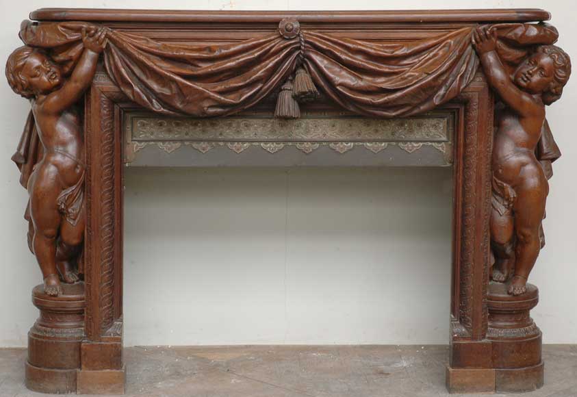 Fireplace Mantels Wood Exceptionnal Oak Mantel By Louis Boileau And Léon Perrey