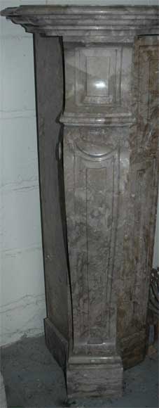Antique Louis XV style fireplace in marble Antique Louis XV style fireplace in marble-4