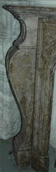 Antique Louis XV style fireplace in marble Antique Louis XV style fireplace in marble-5