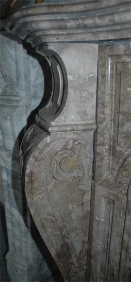 Antique Louis XV style fireplace in marble Antique Louis XV style fireplace in marble-6