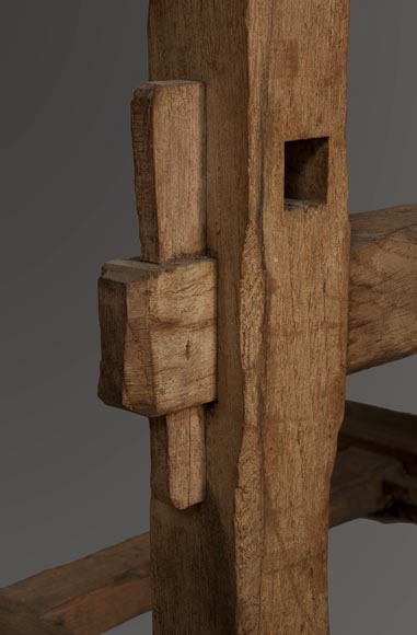 Antique oak wood easel, 1940's-3