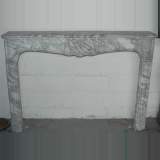 Antique Regence style fireplace in Grey Arabescato marble