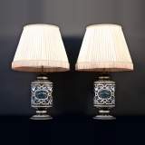 Edouard DAMOUSE - Pair of Neo-Renaissance style lamps dated of 1885