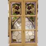 Antique stained glass window attributed to Jacques Grüber