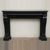 Antique Napoléon III style mantel in Black Belgium Fine marble