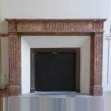 Antique Louis XVI mantel in Brocatelle du Jura marble