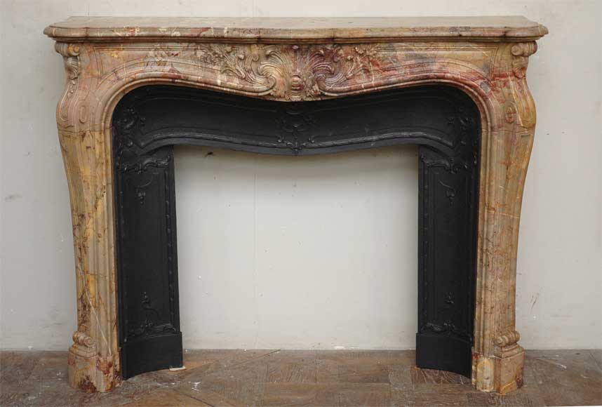 Louis XV style fireplace in Sarrancolin