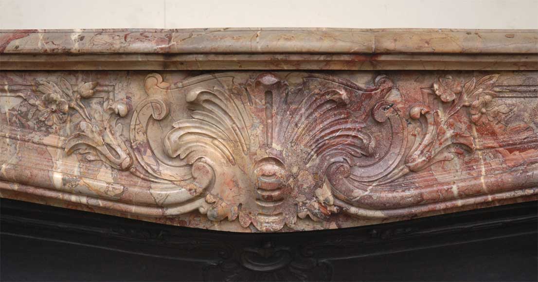 Louis XV style fireplace in Sarrancolin