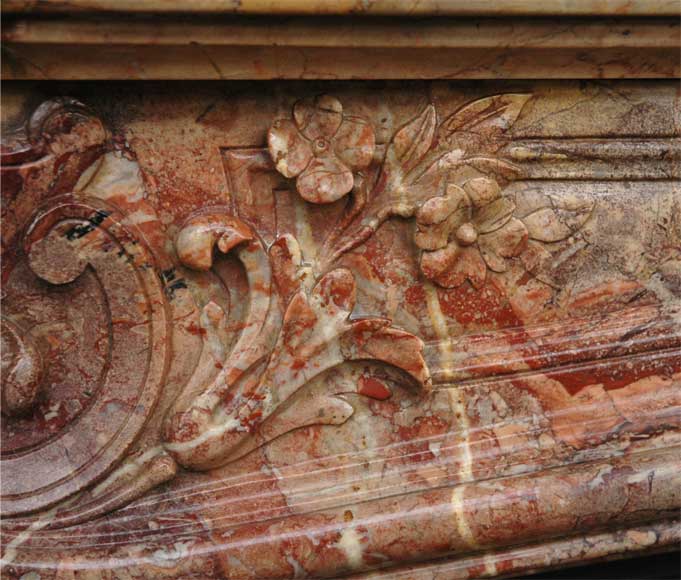 Louis XV style fireplace in Sarrancolin