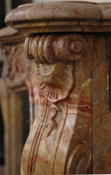 Louis XV style fireplace in Sarrancolin