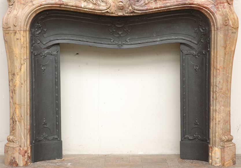 Louis XV style fireplace in Sarrancolin
