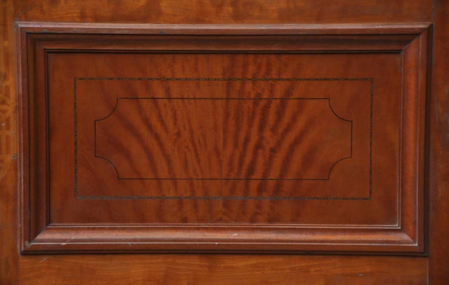 One double-door and two doors made out of mahogany with marquetry frieze decoration-3