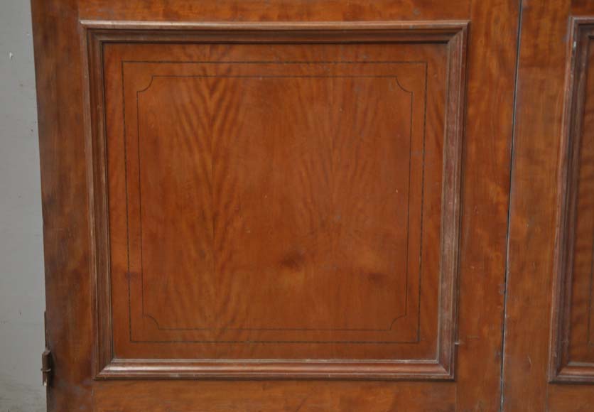 One double-door and two doors made out of mahogany with marquetry frieze decoration-7