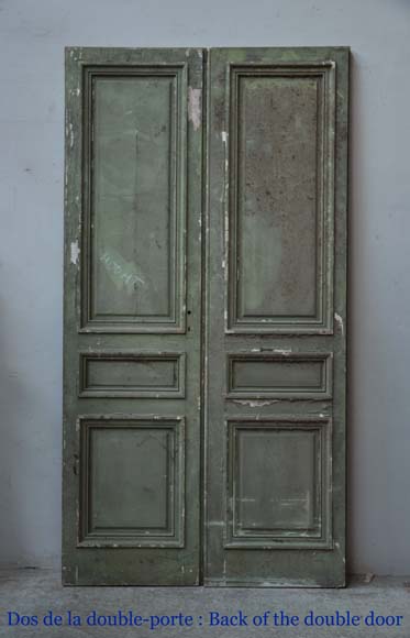 One double-door and two doors made out of mahogany with marquetry frieze decoration-13