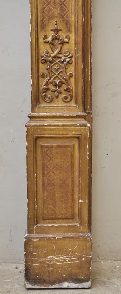 Pair of golden oak pilasters from the 18th century-10
