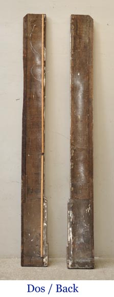 Pair of golden oak pilasters from the 18th century-13