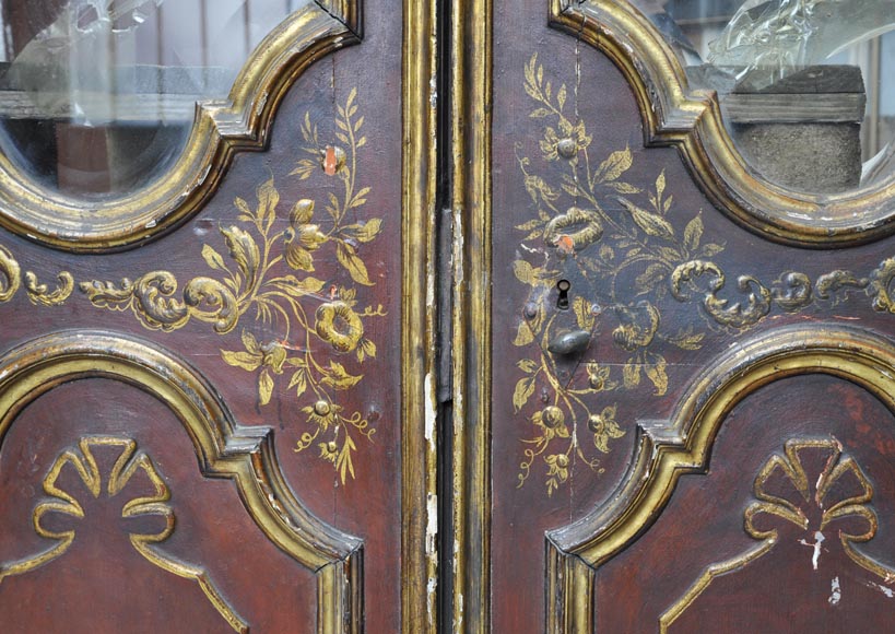 Beautiful antique double door with chinese style decor-3