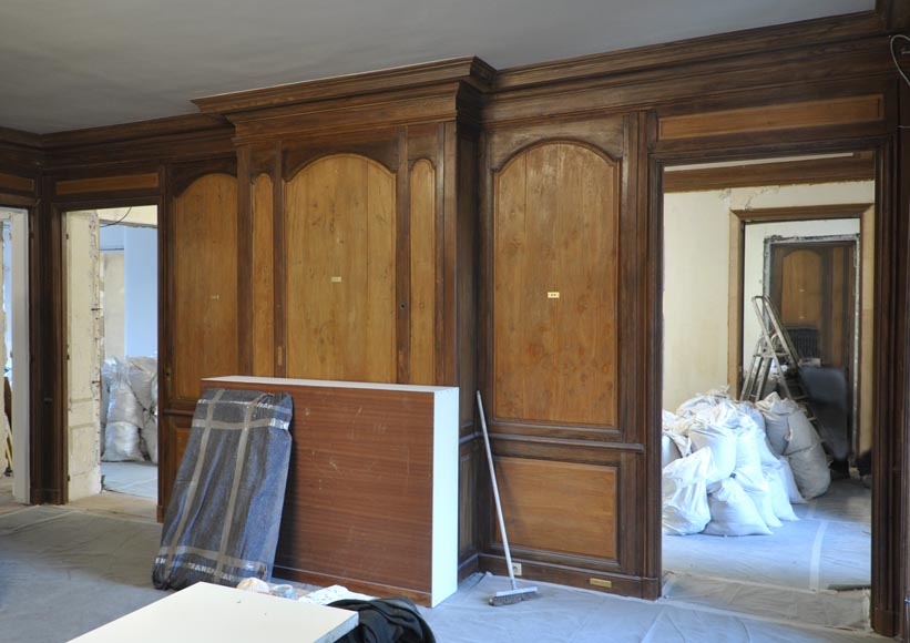 18th century oak and fir wood paneled room-1