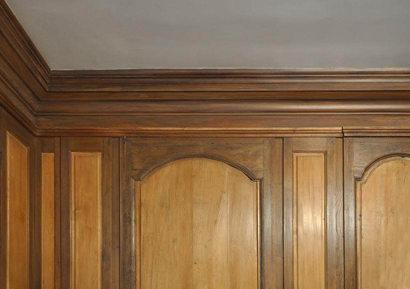 18th century oak and fir wood paneled room-10