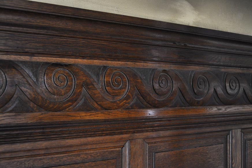 Set of oak carved panels with vitruvian scroll-1