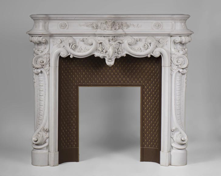 Fireplace Mantels See All Exceptional Antique Louis Xv Style Fireplace In Statuary Carrara Marble Circle Of Jules Cantini