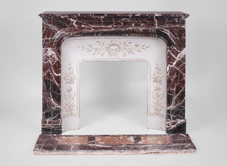Fireplace Mantels See All Beautiful Antique Louis Xiv Style Bollection Fireplace In Levanto Red Marble With Its Cast Iron Insert