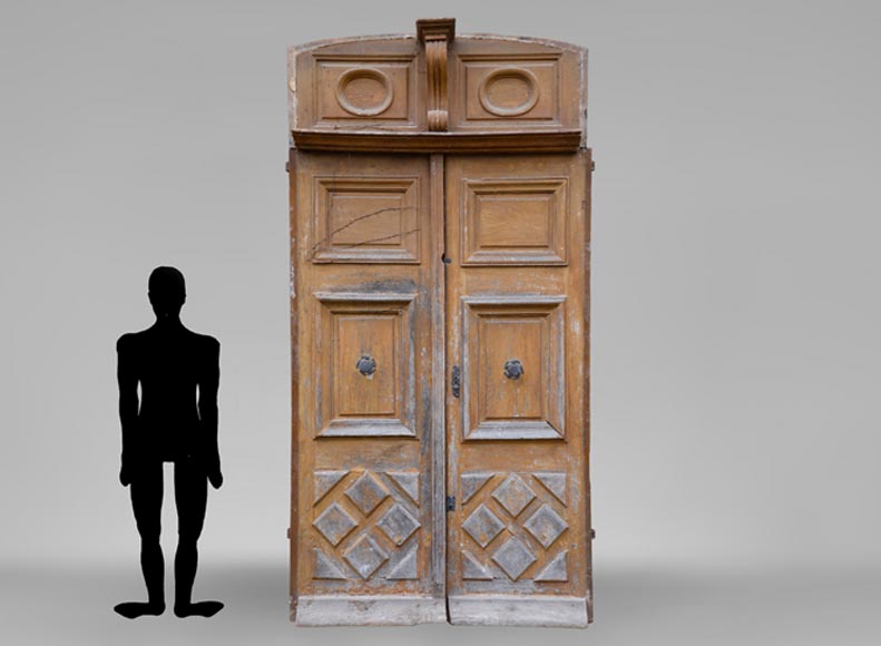 Antique Regence period double exterior doors in oak, 18th century ... Antique Regence period double exterior doors in oak, 18th century ...