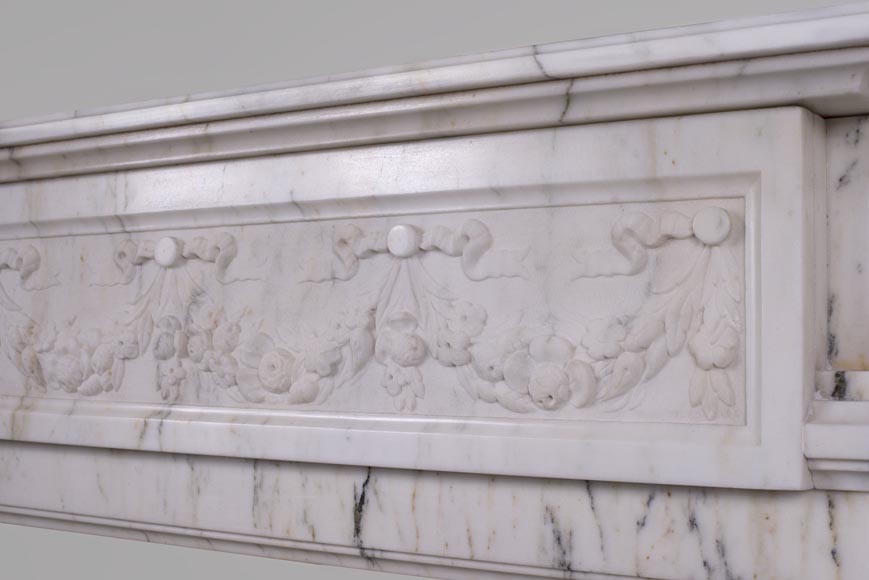 Beautiful Victorian style antique fireplace in Paonazzo marble-8
