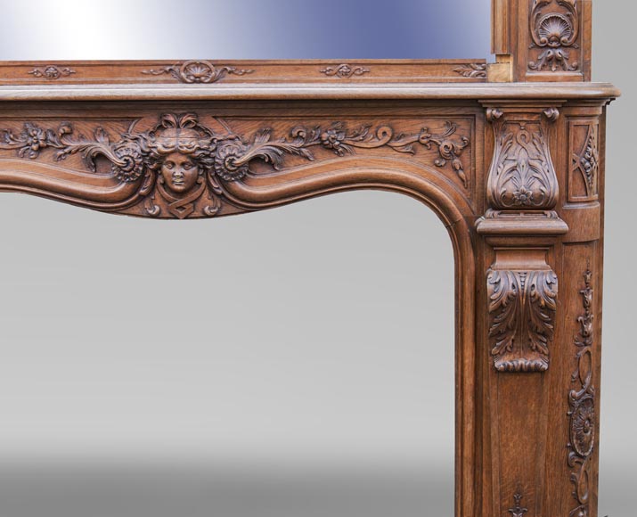 BARDIE Armand (cabinetmaker) - An antique Napoleon III style fireplace with its overmantel-15