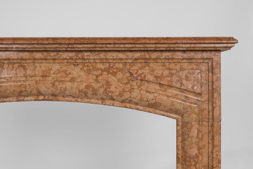 An antique Louis XIV style fireplace made out of Rosso di Verona marble-6