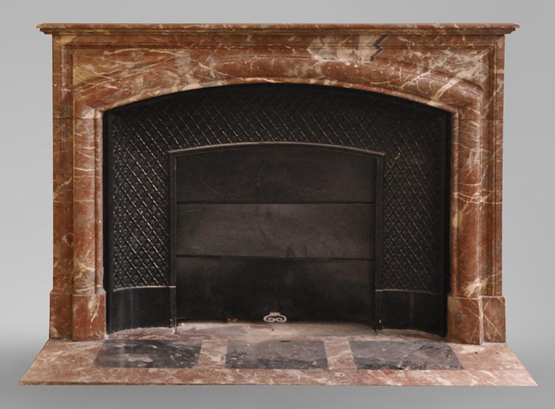An antique Louis XIV style fireplace, made out of Rouge Royal marble-0