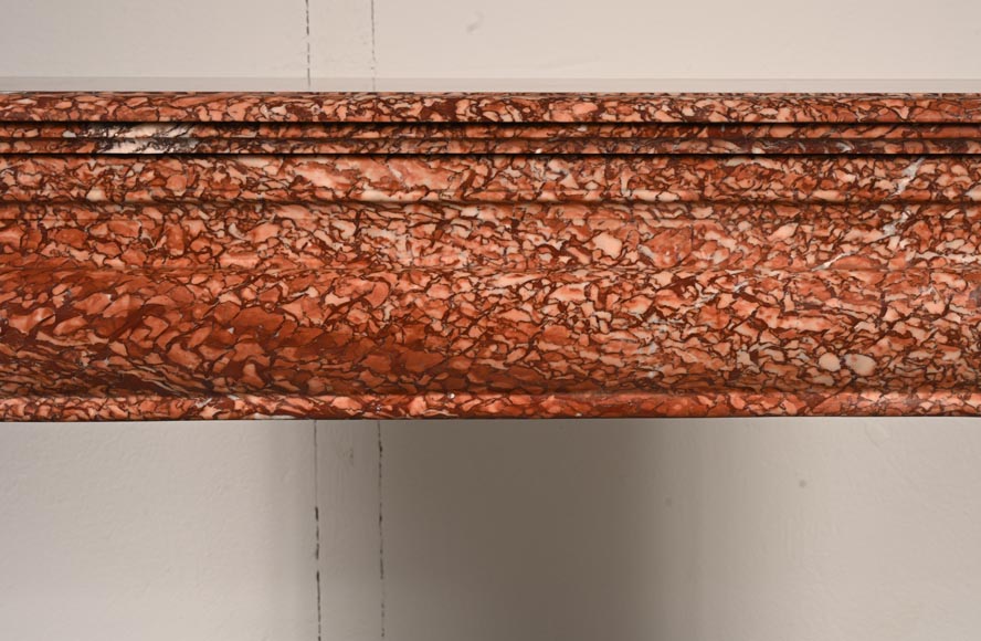Louis XIV style mantel in red Campan marble-1