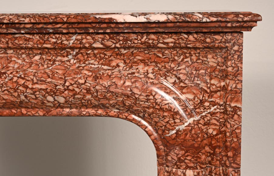 Louis XIV style mantel in red Campan marble-7