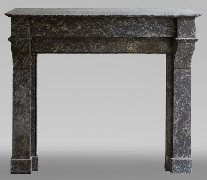 Antique Napoleon III style marble fireplace with modillions-0