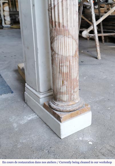 Beautiful Louis XVI period fireplace with detached columns-2