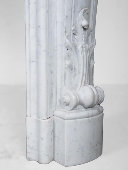 Louis XV style fireplace in Carrara marble-14