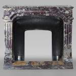 Regence style fireplace made with Fleur de Pêcher marble