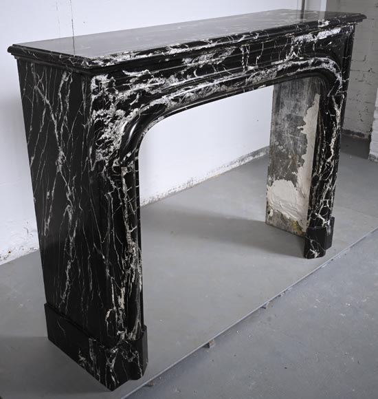 Regence style mantel in Marquina marble-3