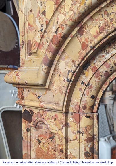 Regence style mantelpiece in Breche d'Alep-4
