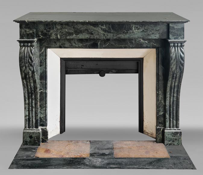 Napoleon III style fireplace in green marble Napoleon III style fireplace in green marble-0