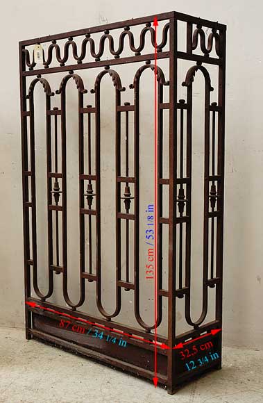 Wrought iron radiator screen-1