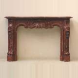 Large beautifully carved cherry red marble fireplace mantel - Reference 9207 Width 6' 3'' ¼ 191cm Height 4' '' 122cm Large beautifully carved cherry red marble fireplace mantel - Reference 9207 Width 6' 3'' ¼ 191cm Height 4' '' 122cm