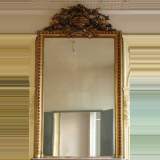 Gilded overmantel mirror  - Reference 9236&nbsp;Width&nbsp;4' '' &nbsp;&nbsp;&nbsp;122cm&nbsp;Height&nbsp;7' 2'' ⅝&nbsp;&nbsp;&nbsp;220cm